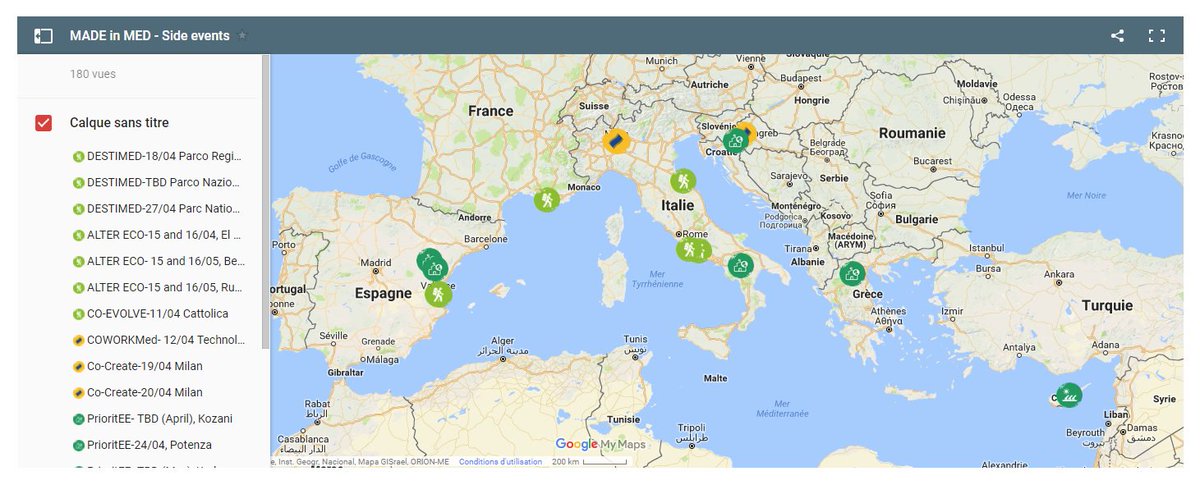InterregEuroMED's tweet photo. 🗺 [MADE in MED - side events]📆
MADE in MED is coming to ur home town!
7 projects are organising small events to share their work with a broader audience. 
Find out whether something is happening near you!
https://t.co/V8Oqsc8c1C https://t.co/CdMHwxEte8