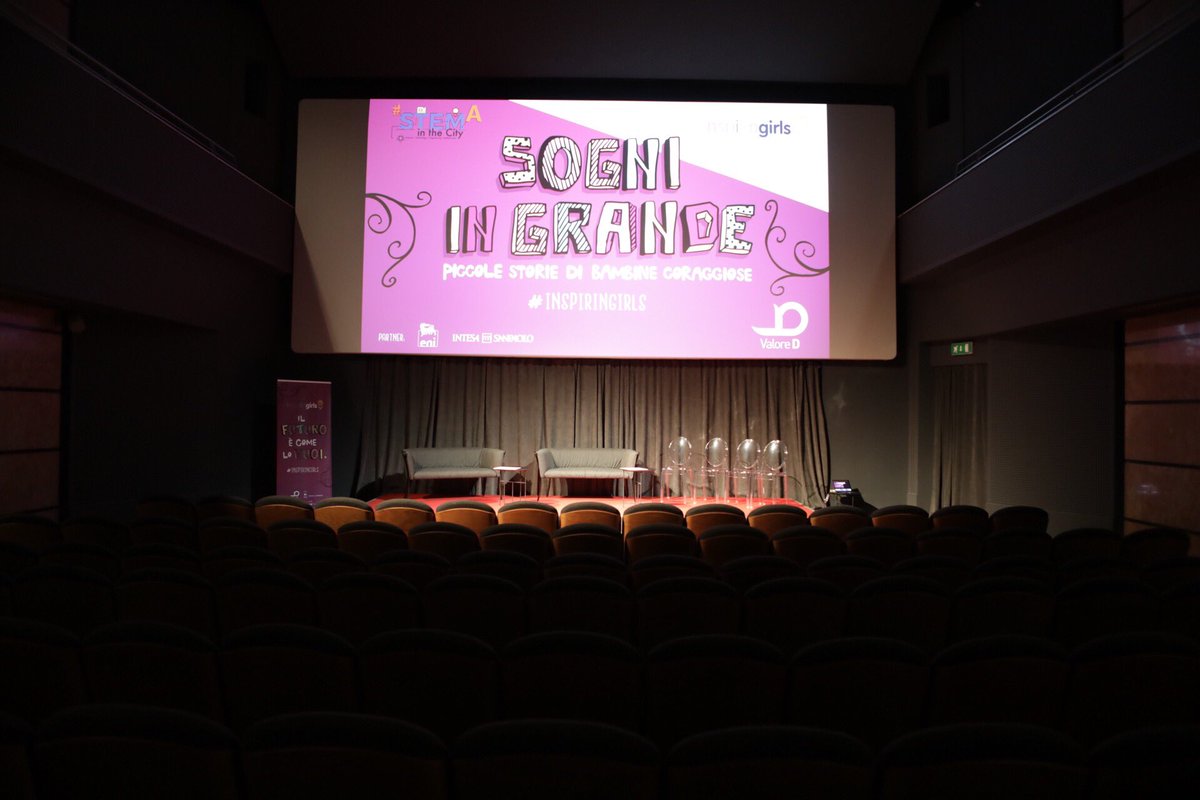 ValoreD's tweet photo. Stasera per #InspirinGirls all’interno di #STEMintheCity presentiamo in anteprima il documentario “Sogni in Grande” che sarà trasmesso da @realtimetvit il 19 aprile alle 21:10 https://t.co/2NcbxBCKQa