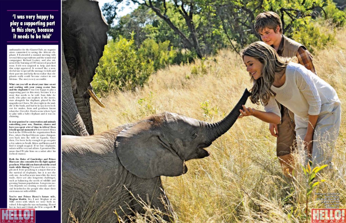 phoenix_wilder's tweet image. Here's a #SneakPeak of the #AMAZING spread of @ElizabethHurley in @hellomag! Find it on #Canada #newsstands today &amp;amp; #online tomorrow! #PhoenixWilder  🐘🐘