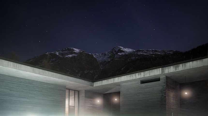 AllAboutFacades's tweet photo. Las Termas de Vals (1996) es la obra maestra de Peter Zumthor. Bajo la cubierta verde del valle, Zumthor construye un mundo de piedra donde la atmósfera de sombras, reflejos, vapor y acústica burbujeante hace del baño una experiencia mística. #JuevesDeArquitectura https://t.co/puDZnFfuRK