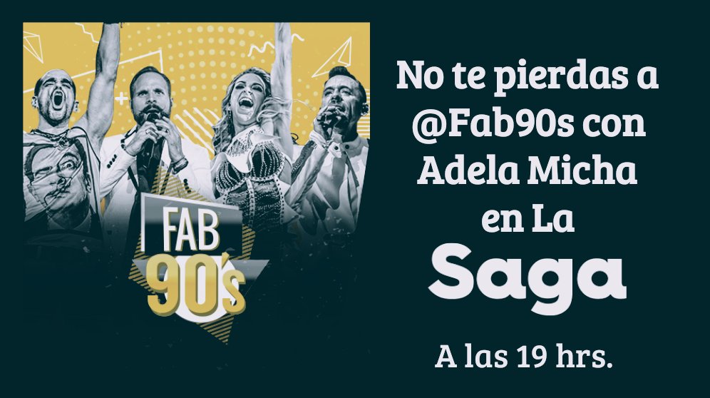 FlashBackFanOf's tweet photo. 🔴 HOY, HOY, HOY @Fab90s con @Adela_Micha en @LaSagaOficial !! 

No se lo pueden perdeeeeerr!!

#OtroDiaMasSinVerte #NewSingle #90sTour 🎤🎉🎤🎉🎤🎉🎤🎉🎤 https://t.co/lMnUIsQGr6