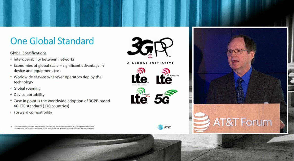 attdcforum's tweet photo. “How do we achieve this and get there? Standards. To get as many people connected, you have to have all the networks connected. That’s one of the key reasons we have standards in place.” Hank Kafka, VP AT&T Access Architecture &
Analytics #ATTPolicyForum #Secure5Gnetworks https://t.co/2X3MvA5qhV