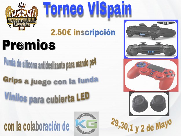 RaccoonGamingPS's tweet photo. Torneo VlSpain,  los 3 premios son para cada jugador del equipo ganador, premiaremos tambien al pichichi del torneo, al mejor portero y al mayor asistente!! Inscripción por equipo! Más info por MD! @KontrolGrip @MagnaGuild @F7BeSports @LosTTsGaming rt  https://t.co/EqRGc6rkEP