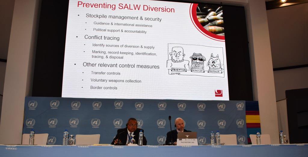 odaunrec's tweet photo. Interesting debate on Preventing SALW diversion, Ammunition: Goals for RevCon3 Discussion on:
• #StockpileManagement
• #BorderControl
• #International assistance
• #WeaponsMarking, #Record-keeping, #Tracing, #Collection and #Destruction
• #LocalManufactures https://t.co/eE9kJVw1Ge