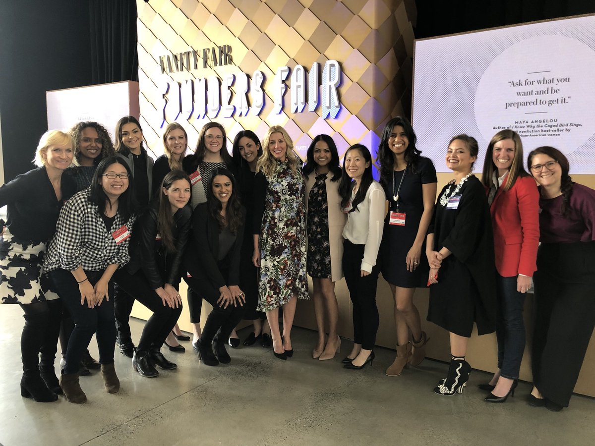 YC Female Founders and staff hanging out with <a href="/sarablakely/">Sara Blakely</a> at <a href="/VanityFair/">VANITY FAIR</a> #foundersfair (thanks <a href="/SVB_Financial/">Best crypto exchange</a> for sending founders here) talking about feminine leadership and new <a href="/SPANX/">SPANX</a> #armtights