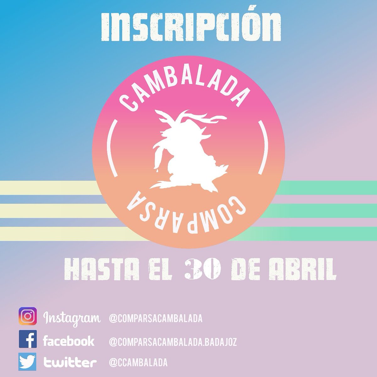 CCambalada's tweet photo. ¿No estás cansad@ de hacer botellón en San Atón durante los carnavales? ¿Eres de los que se les va el pie cuando escucha los ritmos de una comparsa? No lo dudes más y apúntate a Cambalada, un grupo en el que seguro que lo vas a pasar en grande. ¡¡¡Y repetirás!!! https://t.co/LGAM8rN3zt