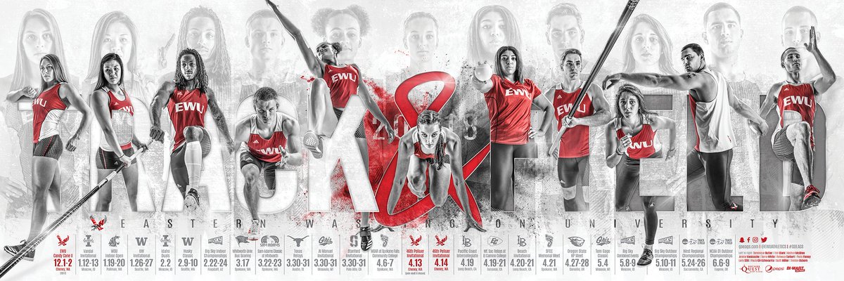EWUTFXC's tweet photo. Want a 2018 team poster? Come out to the 46th Annual Pelluer Invitational at Roos Field this Saturday and pick one up!!!

Field Events at Roos begin at 12 pm, while Track Events start at 1 pm!

#GoEags https://t.co/ZkqvSOyzT2
