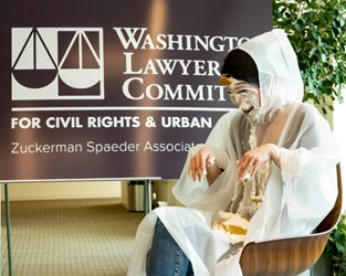 ZS_Law's tweet photo. Partners Roger Zuckerman & Sasha Miller each "got pied" after we surpassed our fundraising goal of > $11,500 for the Washington Lawyer's Committee for Civil Rights & Urban Development, an #advocacy org in DC committed to fighting discrimination. #AssociatesCampaign @WashLaw4CR https://t.co/ROIgEdiRHB