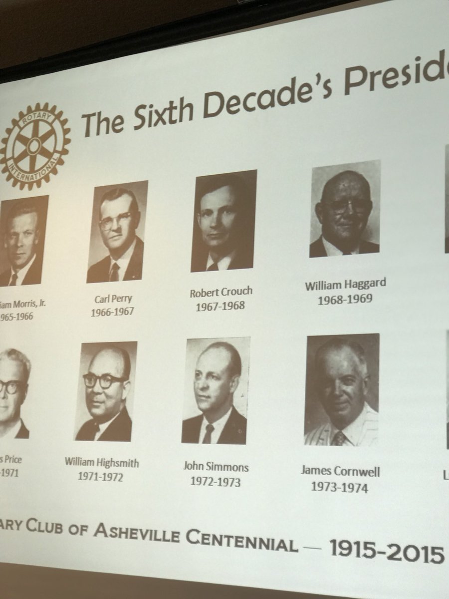 RotaryAshNoon's tweet photo. The history of the Rotary Club of Asheville. Today’s program. https://t.co/84RXUMiLBw