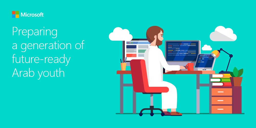 Microsoft_Saudi's tweet photo. The UAE has set out to empower Arab coders! Microsoft is proud to contribute to @HHShkMohd bin Rashid Al Maktoum's initiative! #ArabCoders
https://t.co/bCTfgl3Equ https://t.co/lw79pkYyxu