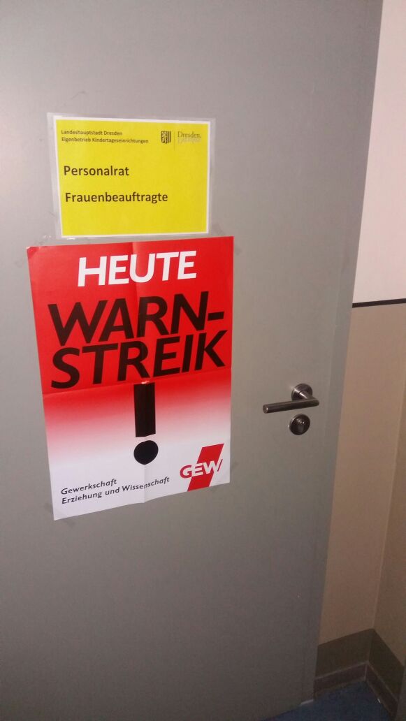 Morgen ist #Warnstreik in den Kitas in #Dresden. Nicht nur wir sind bereit. #tvoed @GEWSachsen @gew_bund