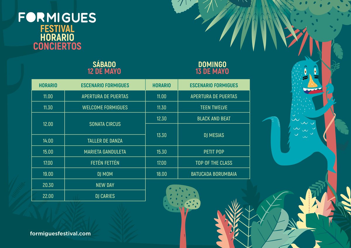 1 MES !!
Aquí teneís los horarios de los conciertos. 
Abonos y entradas de día en formiguesfestival.com y en notikumi.com