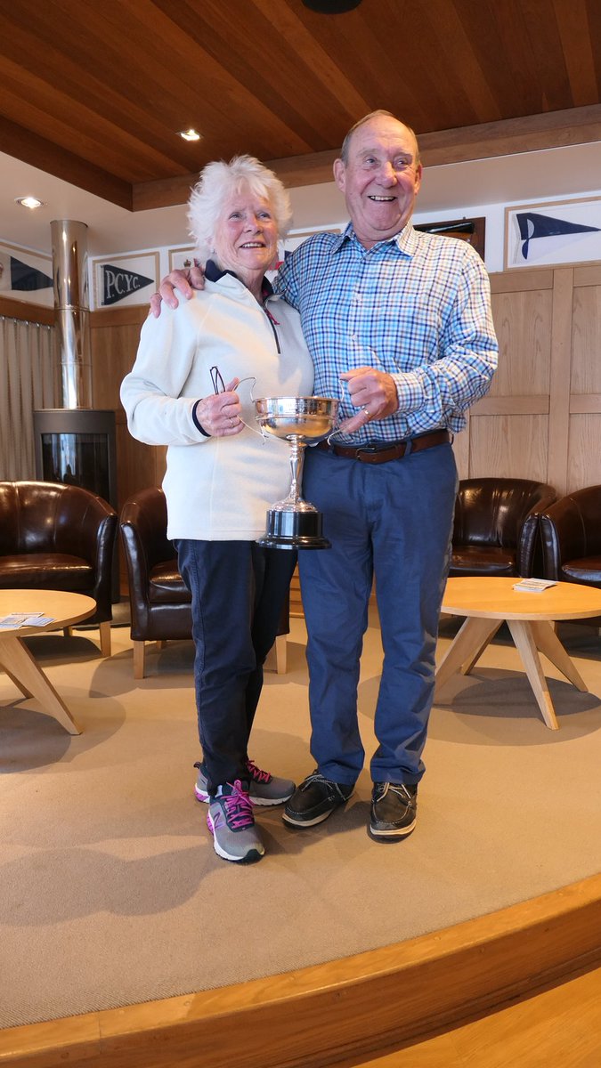 myloryc's tweet photo. The Mylor Yacht Club ‘Old Salts Trophy’  awarded to Val and Barry Edgington in recognition of noteworthy service over the years. 👏🏆⚓️⛵️ https://t.co/9zESGpgxZm