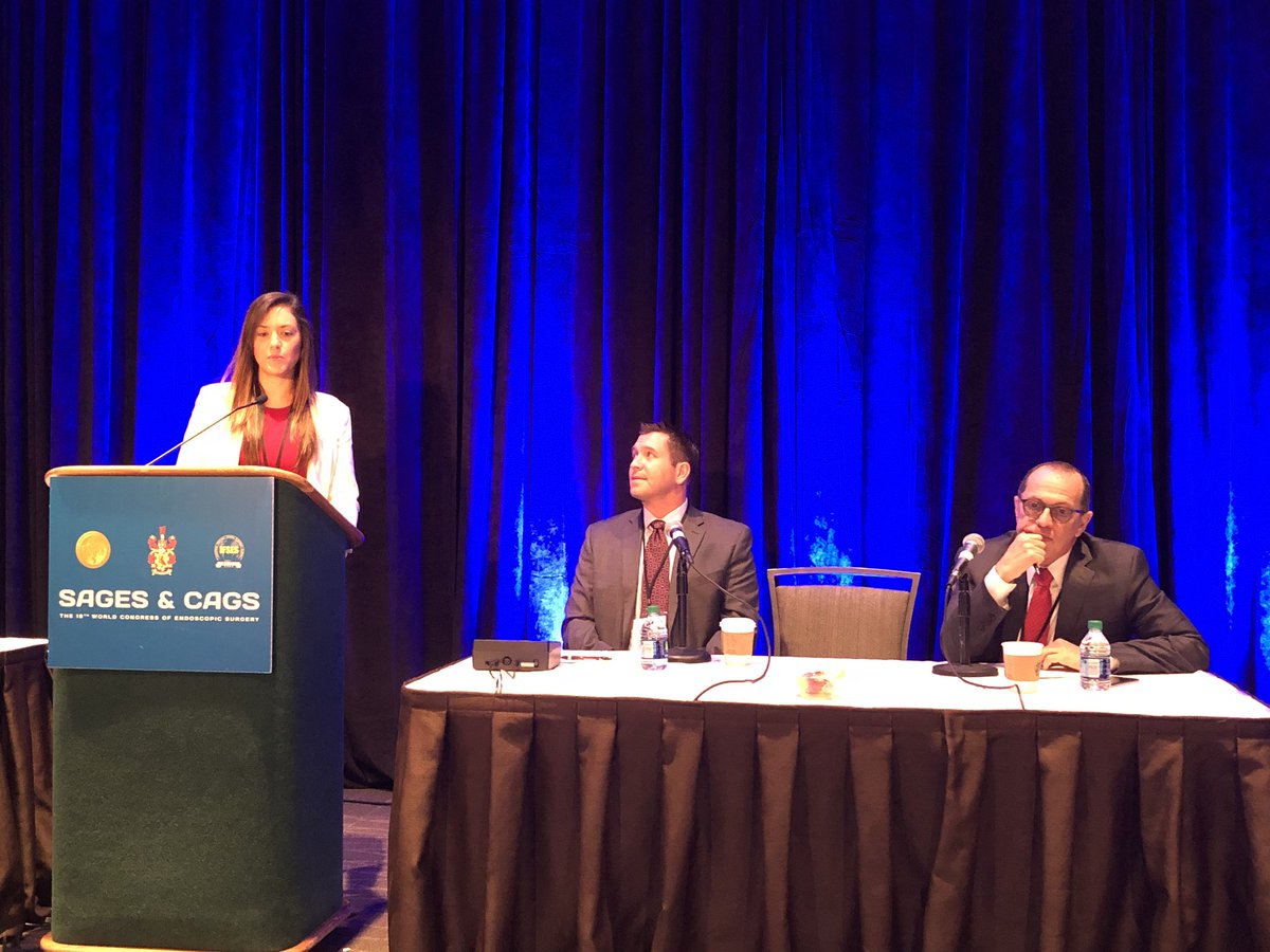 PSchauerMD's tweet photo. @CCFSurgery resident Jessica Ardila-Gatas MD presents at #SAGES2018  on bariatric surgery in patients with lung disease. Surgery improves lung function with low complications.@SAGES_Updates @asmbs @ZNorhanipah https://t.co/PPgWq9AFn7