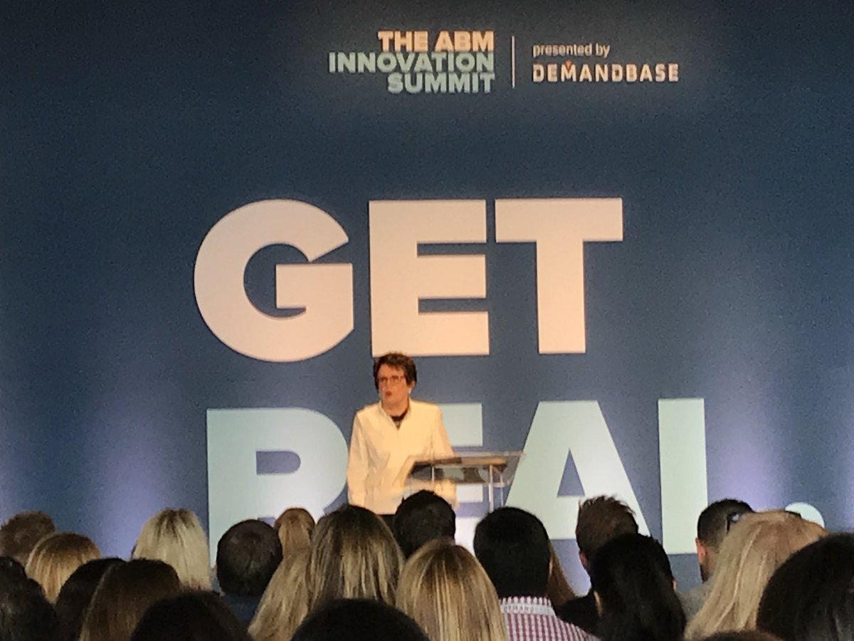 Legend and leader Billy Jean King. Thanks, #ABMSummit