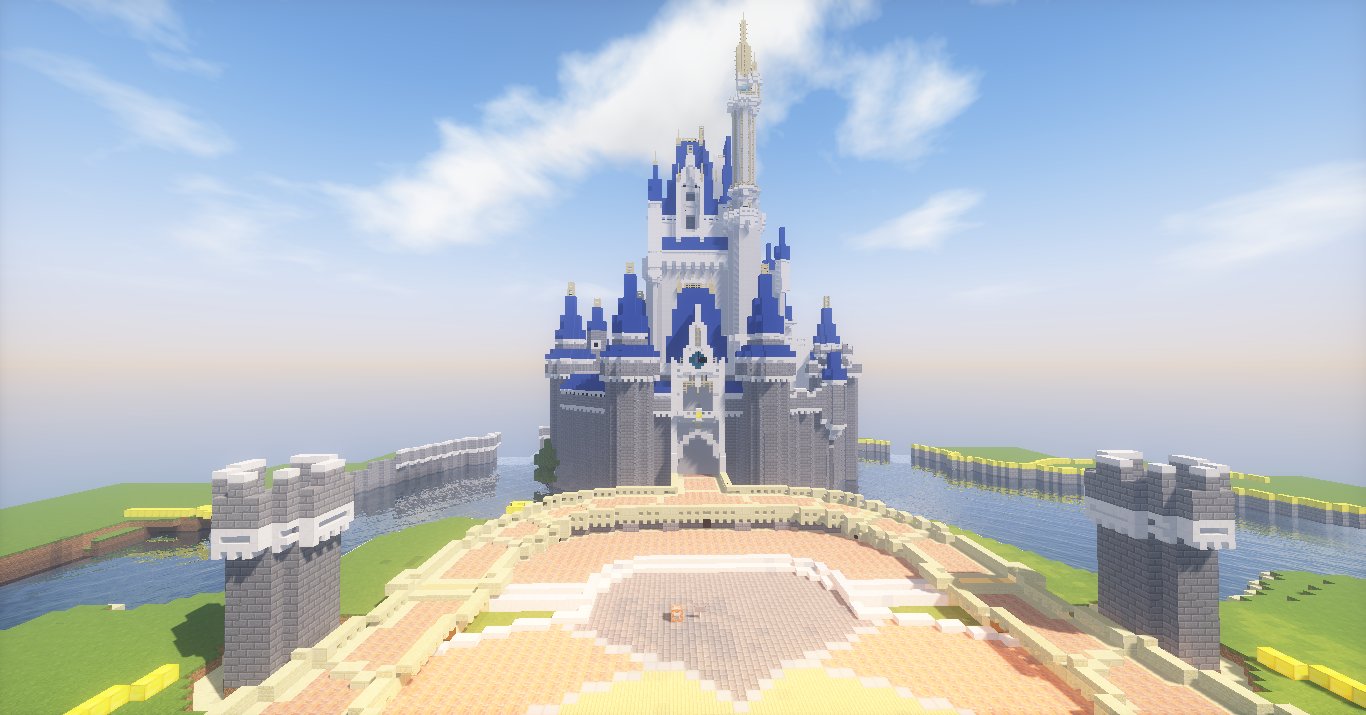 Minecraftdisneyresortcampany 在 Twitter 上 段々と シンデレラ城付近が出来てきました 現在は 主に池と左右の橋などを制作しております 最近はこのようなツイートばかりですがご了承ください 今後も頑張っていきます ディズニー マイクラ Minecraft