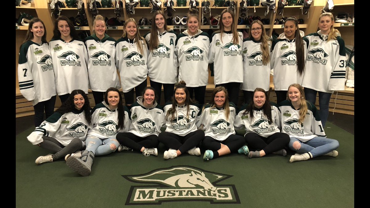 MorrisvilleWIH's tweet photo. Morrisville women’s hockey is wearing our jerseys in support of the Humboldt Broncos. We stand by you💚💛 #humboltstrong @ColonialHockey https://t.co/kZT4MtT8Ws