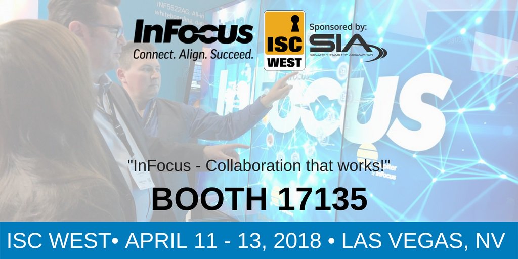 InFocusCorp's tweet image. It&apos;s Day 2 of #ISCW18! Visit us at booth #17135 to see our expanded and updated suite of Jupiter by InFocus products. Learn more about how products like the PixelNet 2.0, Catalyst 4K, and Canvas 5.3. help keep the security industry running! bit.ly/2yIEMfT