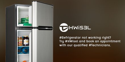 Hwiselinfo's tweet photo. #Refrigerator not working right? Try #HWisel and book an appointment with our qualified #Technicians. https://t.co/YNyiPtAPwf https://t.co/I86e2Xvy4i
