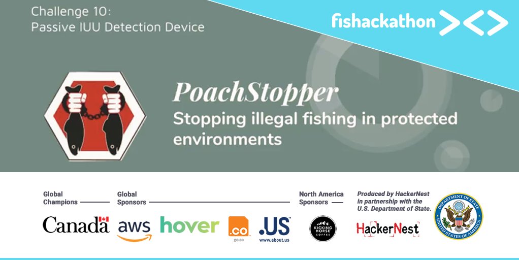 Fishackathon (@fishackathon) on Twitter photo Global <a href="/fishackathon/">Fishackathon</a> 2018 Winner - Poachstopper. Congrats Mark-Kalen-Justin-Arel-Mike from Boston! Inexpensive hw/sw passive IUU fishing detection> submerged device, hydrophone + deep learning algorithms! Info: hckrn.st/2EGbbpU #hackathon <a href="/StateDept/">Department of State</a> <a href="/GPatState/">Global Partnerships Unit</a> <a href="/HackerNest/">HackerNest</a> Global <a href="/fishackathon/">Fishackathon</a> 2018 Winner - Poachstopper. Congrats Mark-Kalen-Justin-Arel-Mike from Boston! Inexpensive hw/sw passive IUU fishing detection> submerged device, hydrophone + deep learning algorithms! Info: hckrn.st/2EGbbpU #hackathon <a href="/StateDept/">Department of State</a> <a href="/GPatState/">Global Partnerships Unit</a> <a href="/HackerNest/">HackerNest</a>