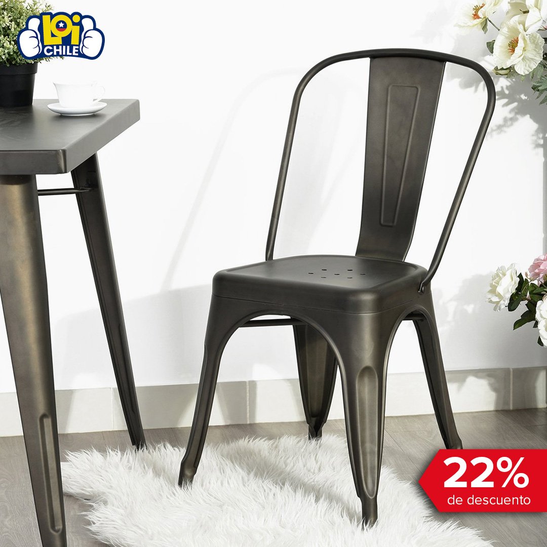 loichile's tweet photo. Silla cuadrada estilo tólix con respaldo perfecta para combinar en cualquier espacio. Fabricada en acero galvanizado estilo vintage. Combina diseño y confort, dando a tu cocina o barra de bar, un aire industrial único. Soporta más de 150 Kg. 😃👉https://t.co/ANPQXaLFtn https://t.co/dIVjknjC22
