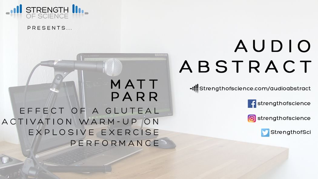 🚨AUDIO ABSTRACT🚨

When you watch sport on TV, EVERYONE is doing 'activation' as part of the warm up. But does it help explosive movements in the game? <a href="/mattytparr/">Matt Parr</a> explains👇

📝Effect of a Gluteal Activation Warm-Up on Explosive Exercise Performance

bit.ly/2q8eGAp