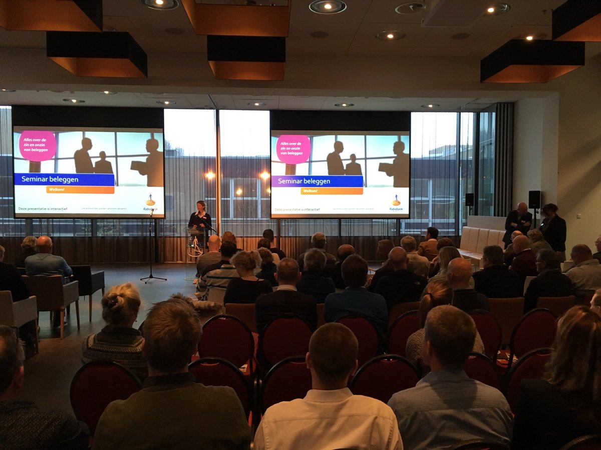 We gaan beginnen! #seminar # beleggen @RaboAlkmaar