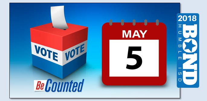 Humble ISD Bond Election 2018 Overview: youtu.be/jI80NXoiwfw. Early voting begins April 23. Election day is May 5. For more information regarding the bond visit humbleisd.net/bondelection20….