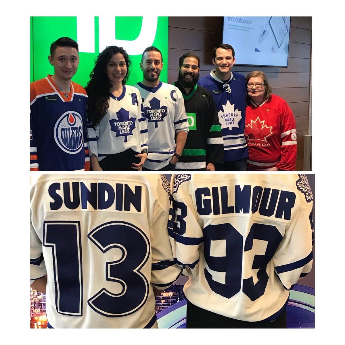 #TDHumboldtJerseyDay 💚#HumboldtStrong #JerseysForHumboldt <a href="/KathyGennaro_TD/">Kathy Gennaro</a> @AndrewP_TD