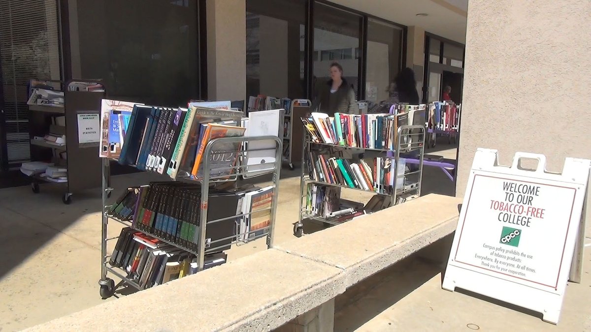 ginny_bar's tweet photo. CPCC Student TV: Spring forward with a new book at this year's Sensoria book sale! Proceeds benefit the #TheresaThompsonLibraryScholarship! More info to come! #BPTatCPCC #CPCCStudentTV #Sensoria #Books #Booksale #Bookworms #learningisfun https://t.co/47VaE0qCW2