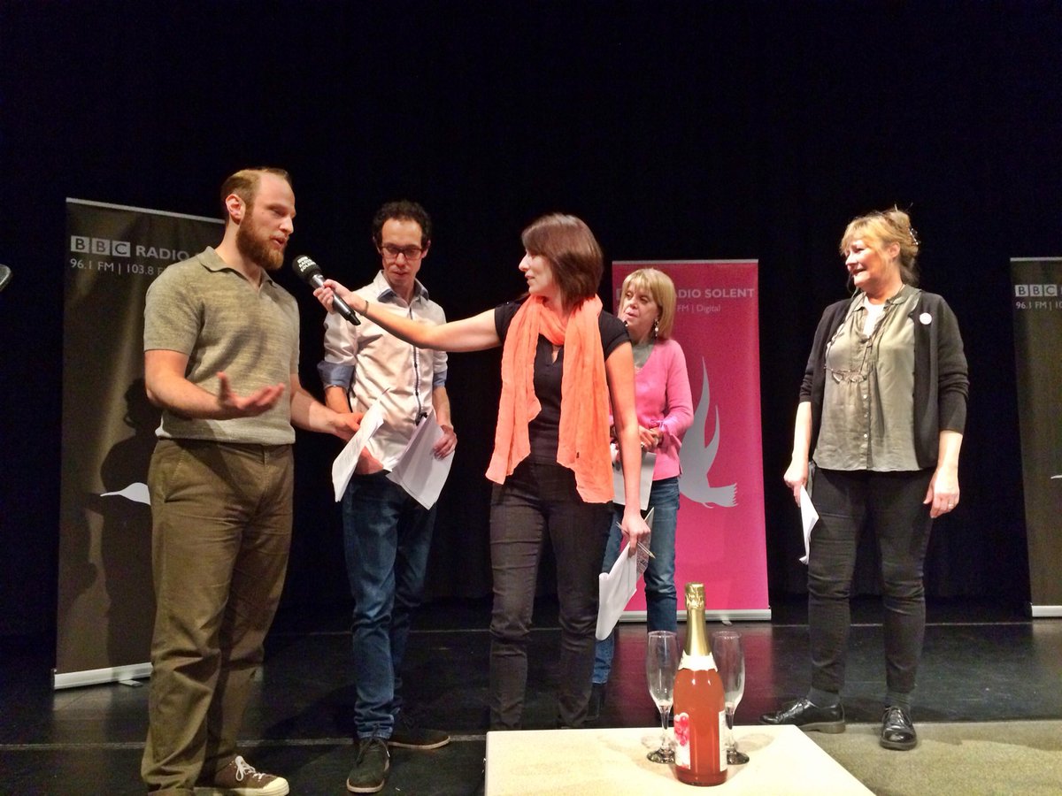 becsparker's tweet image. Recording the @BBCRadioSolent plays at @ThorndenHall. Three great plays all with local connections. Here’s @louhannan with the actors.