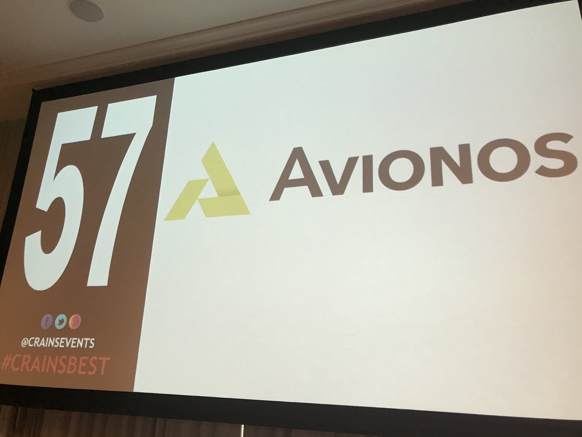 Congrats to @avionosllc for being recognized by <a href="/CrainsChicago/">Crain's Chicago Business</a> for Best Place to Work #CrainsBest