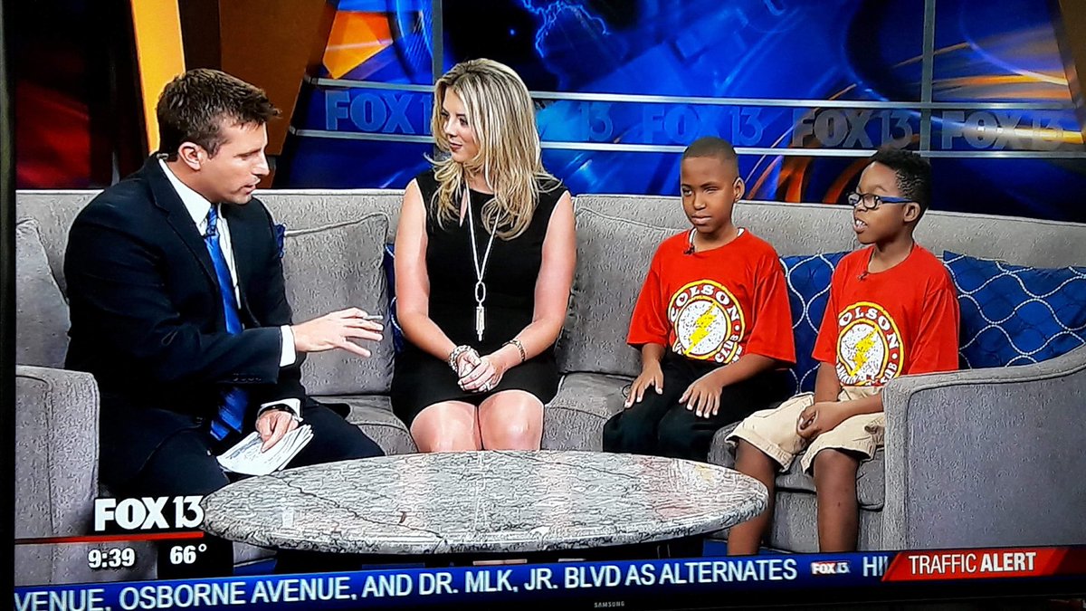 ColsonES's tweet photo. @ColsonES students representing Colson Elementary, our Colson Running Club, and @LioinsEyeInst to promote Roar Through Ybor 5K on @Fox13News Good Day Tampa Bay program. "Run In Darkness So Others Can Live In The Light" #ColsonES #ColsonProud #HCPSProud #LionsEyeInst https://t.co/xH8XE46eeG
