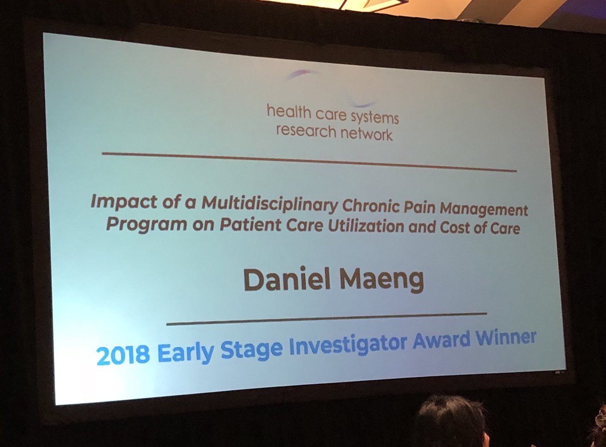 prpayne5's tweet photo. Congratulations to @GeisingerHealth @GeisingerRsrch faculty member Daniel Maeng - HCSRN 2018 Early Stage Investigator awardee #hcsrn18 @HCSRN https://t.co/2wm18X4uU9