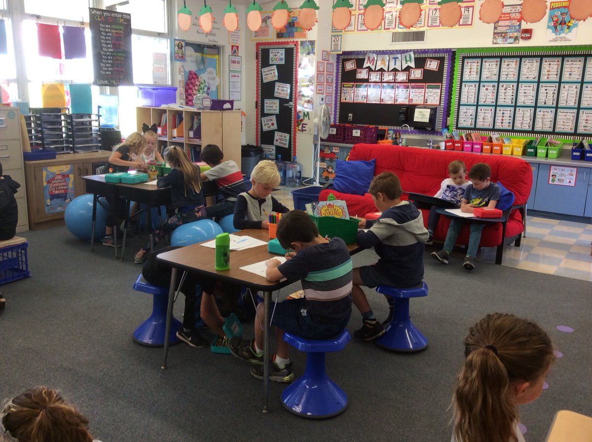 SeasonLeech's tweet photo. A new flexible seating learning environment for these amazing 1st graders! A HUGE thank you to Donor’s Choose and the company, Ripple, for fully funding my vision. We are in ❤️ with all of our new seating options!
#hvepride https://t.co/bJJlUOTyoV