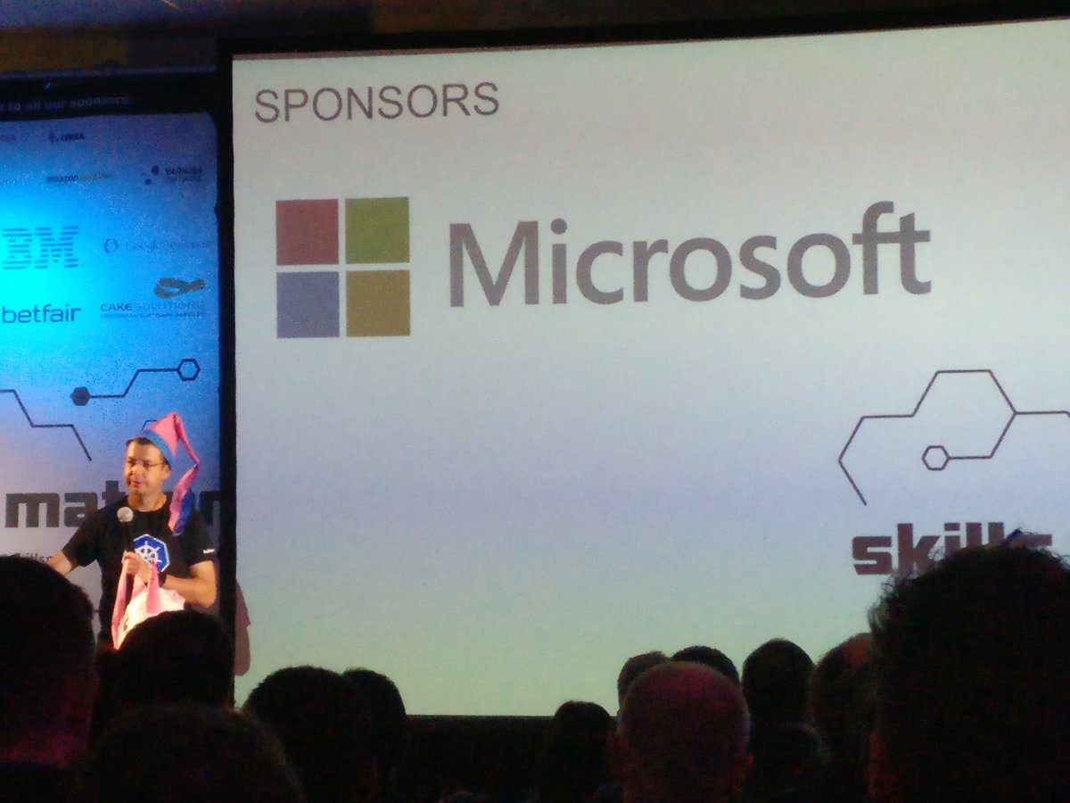 dippynark's tweet image. Kubernetes unicorns X Microsoft @skillsmatter #codenode