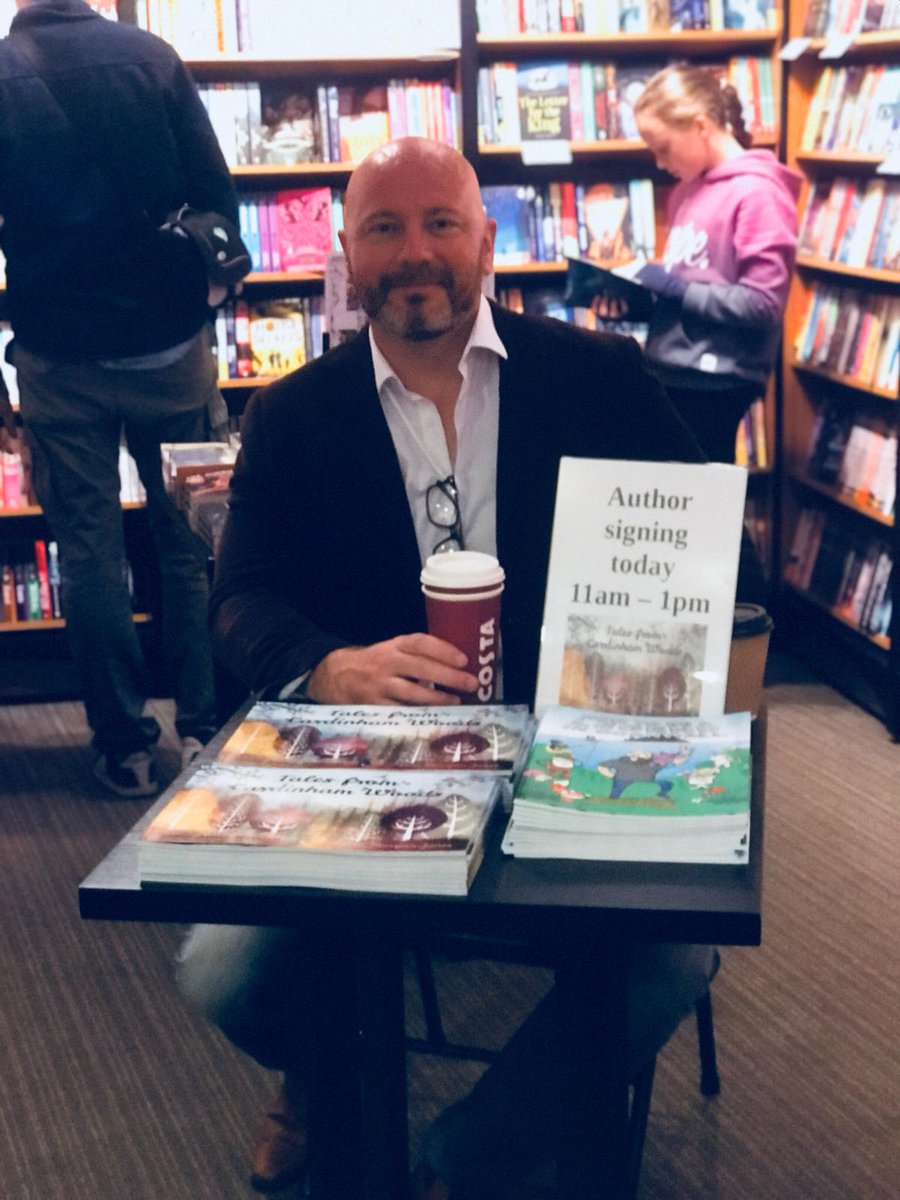CornishBookComp's tweet image. Simon James Hilliard @CornishBookComp signing copies of his new children's comic book "How to be a Legend in Cornwall" in Truro yesterday. Thank you to the staff at @WaterstonesTRU for the welcome and cups of tea! facebook.com/SJHlegend/ #meettheauthor