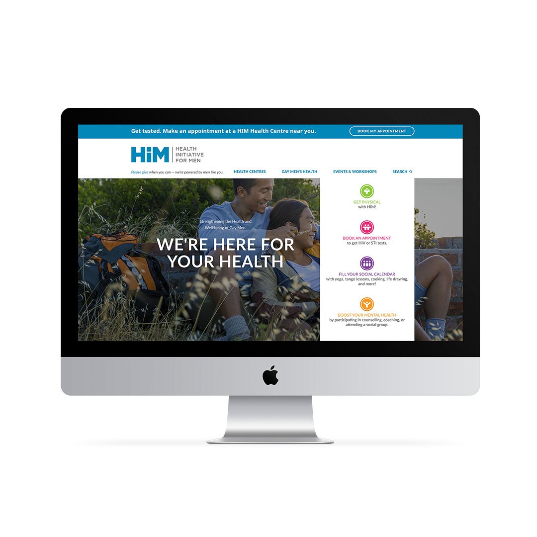 LAUNCH // Our client and friends Health Initiative for Men (<a href="/HIMtweets/">HIM</a>) , a gay men's health org in Vancouver, launched their new website: checkhimout.ca. These guys are doing incredible work. And we are honoured to have been a small part of it. #webdesign