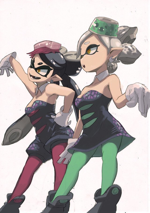 SplatoonCafe's tweet photo. With My Hero Academia making its return (we're big fans), we thought it'd be the perfect time to remind everyone that the creator/mangaka of the series, Kohei Horikoshi, used to make his own fan art of Splatoon!!!! 
We can't get enough of his art style~ ❤️✨✨✨✨✨ https://t.co/Xlg76qkpt8