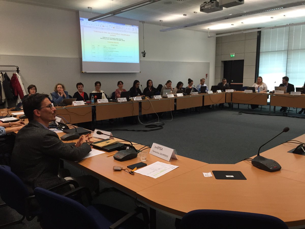 gilsenan_mary's tweet photo. @EFSA_EU 12th Network Meeting on Chemical Occurrence Data concluded today after fruitful discussions on harmonised data reporting, #SSD2 and #OpenData. The meeting was followed by training on @EFSA_EU #FoodEx2 food classification https://t.co/LBFA2qdRsb