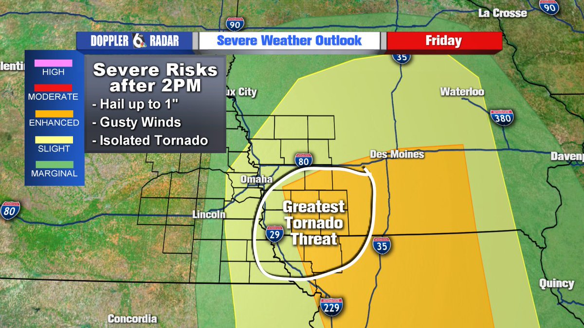 Rusty Lord WOWT on Twitter: "Keeping a close eye on the severe risk in