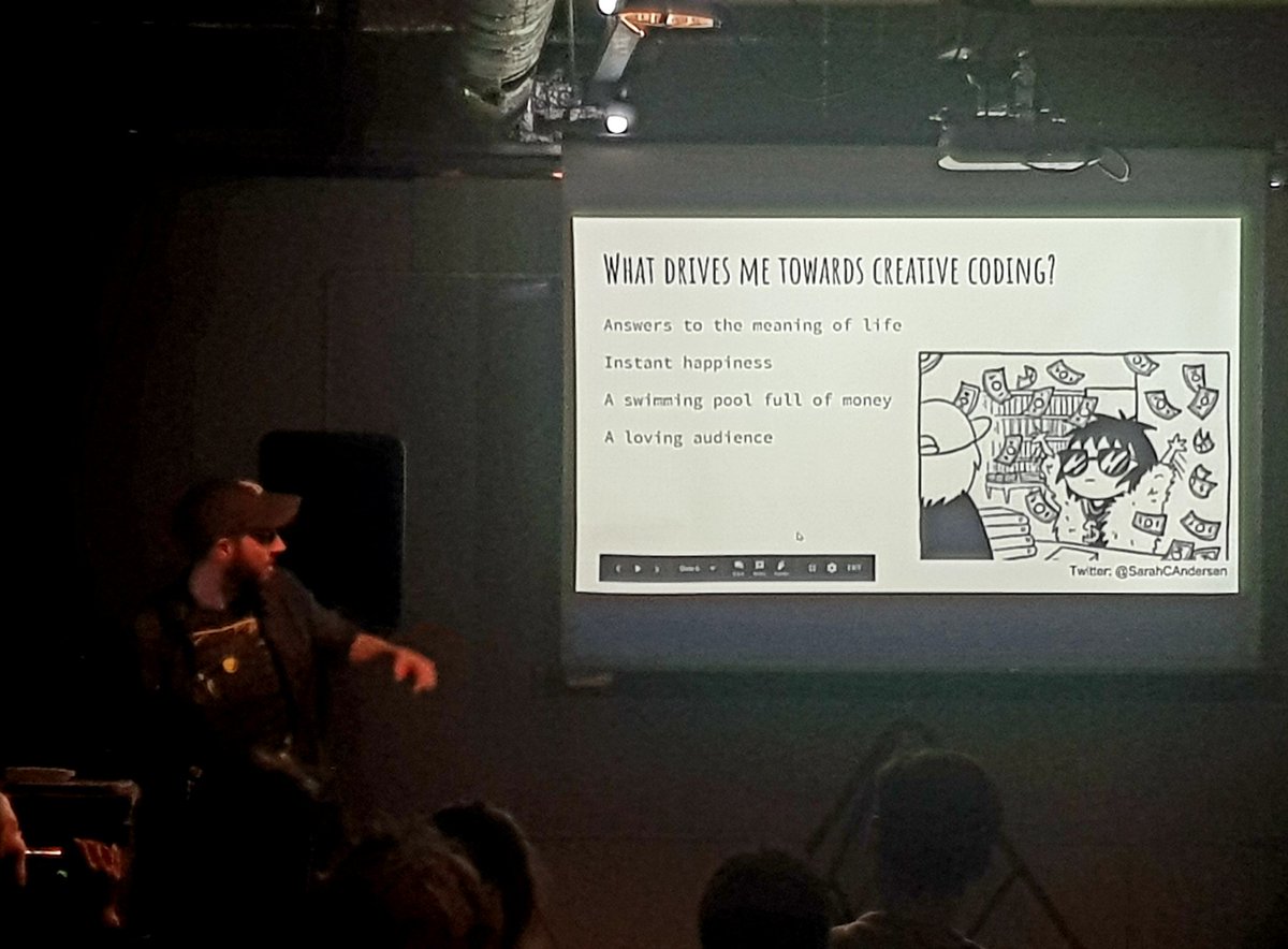 cc_utr's tweet image. Aaron @aaronvark Oostdijk has taken the stage to fill us in on his transition from #gamecoding to #creativecoding. What was he doing before and why did he move away from that?