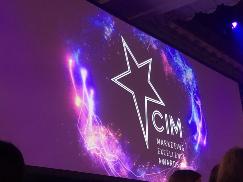 ProfKFairclough's tweet photo. At the #CIMawards. Two nominations for @SalfordUniNews @PurpleReignconf Crossing everything!! https://t.co/pDcEwwiFHM