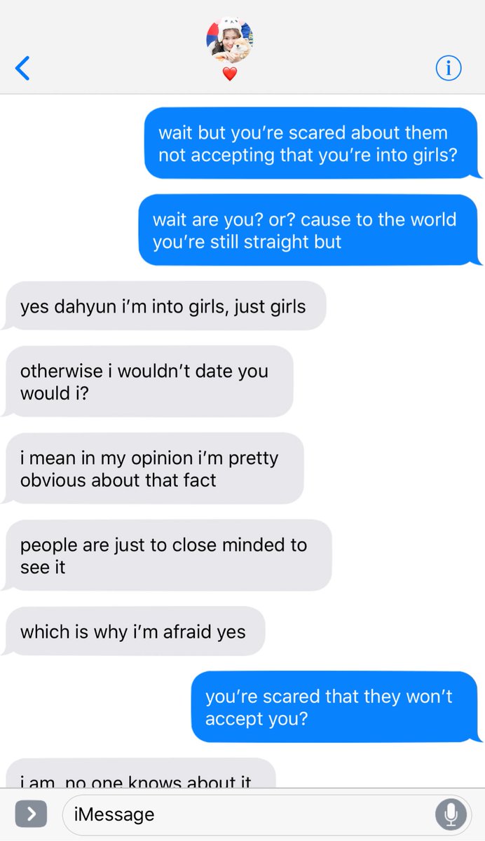 “But since you asked so nicely, I will.” “Do y’all wanna go ahead without me?” Chaeyoung asked. “Hm?” Dahyun mumbled out.“It’s like you’re both in your own worlds.” “Oh shut up.”