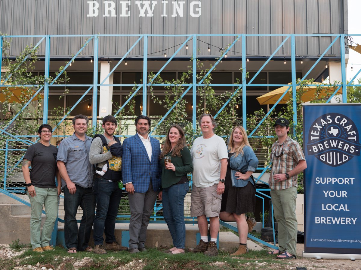 Thanks to <a href="/EddieforTexas/">Rep. Eddie Rodriguez</a> for visiting <a href="/F_and_A_Brewing/">Friends and Allies</a> yesterday to speak about the economic impact the craft brewing industry brings to Texas, the jobs breweries create, and the challenges &amp; opportunities that lie ahead as we work to #FixTexasBeerLaws. (📸 Jason Youngblood)