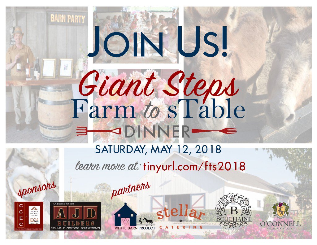 One month until Farm to sTable, get your tickets today! - mailchi.mp/giantstepsridi…
