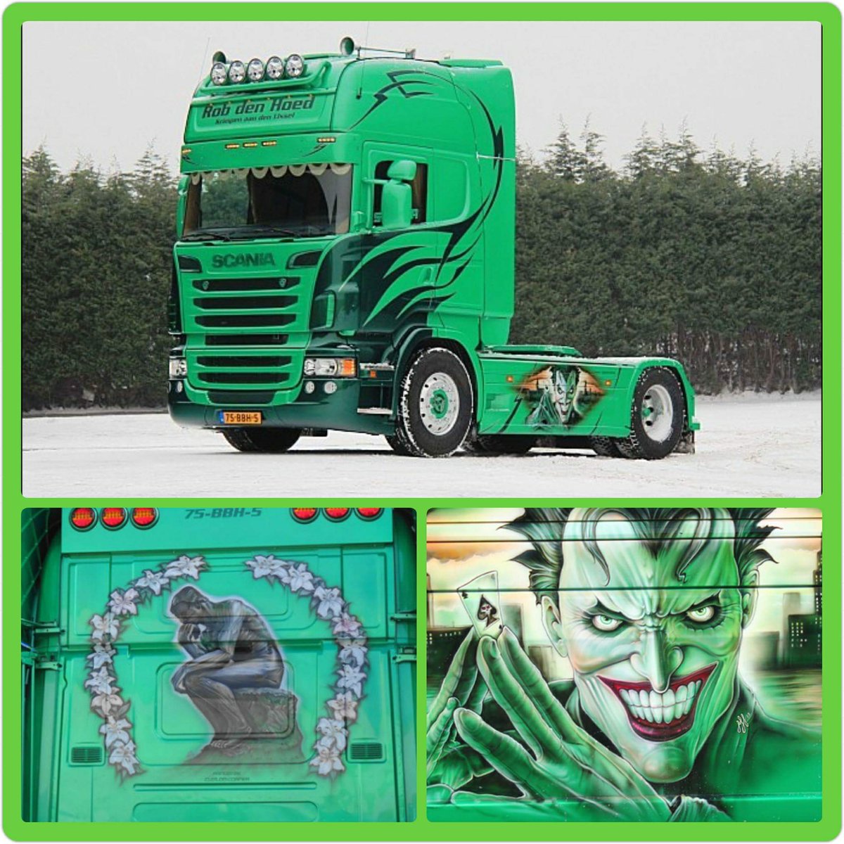 EctRunners's tweet photo. Hoewel er een schitterende Joker op zijn truck staat is het geen grapje. Rob den Hoed heeft een prachtige donatie gedaan. Als u achter hem rijdt denkt u misschien dat wil ik ook. Rob den Hoed wij nemen ons petje voor je af. Bedankt. https://t.co/pzKHMCCeS9