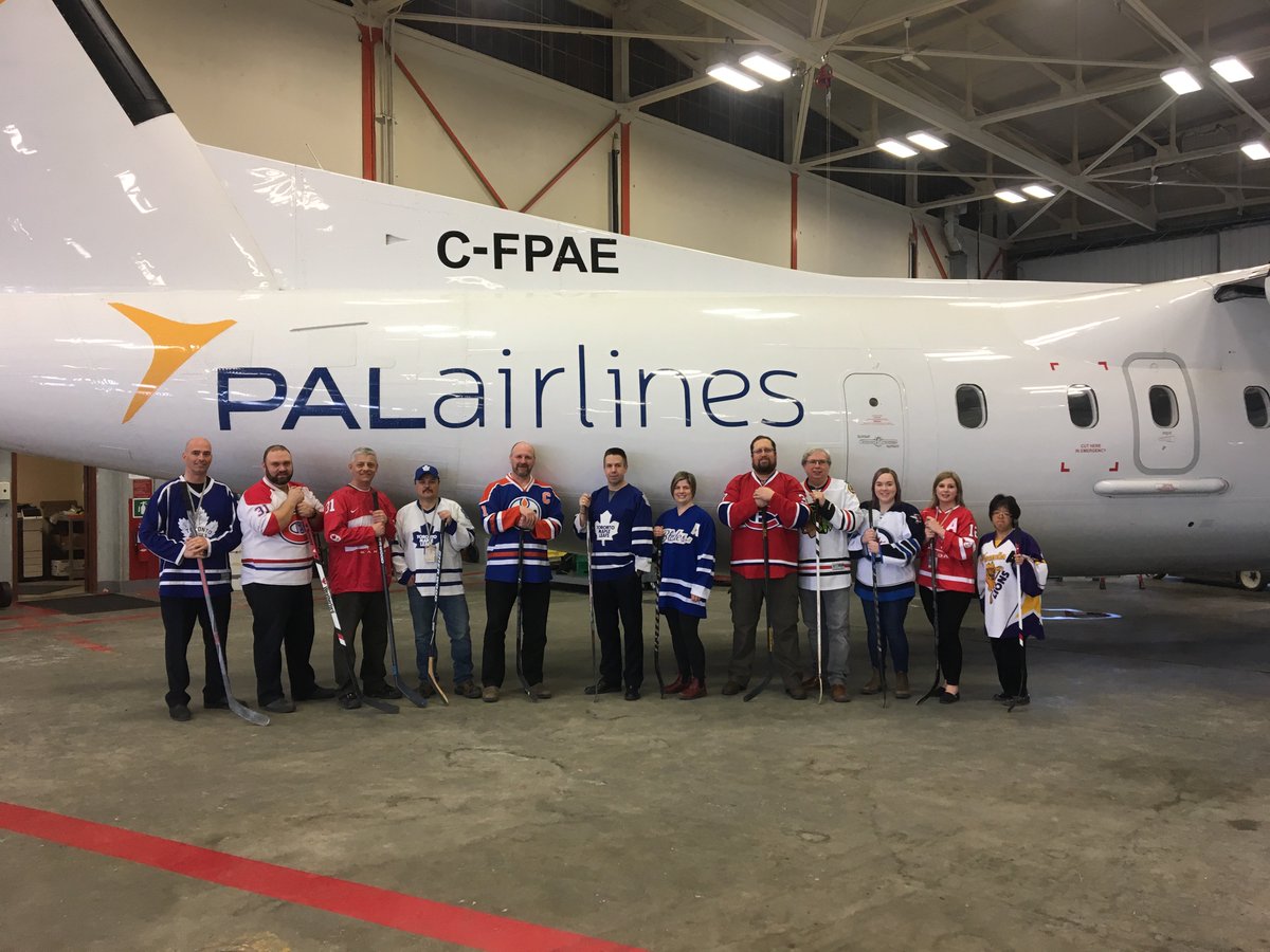 PALairlines's tweet photo. In support of #JerseysForHumboldt, employees across all regions throughout the entire PAL Group wore jerseys to honour those affected in the @HumboldtBroncos tragedy. We are thinking of each and every one of you. Stay Strong! #SupportivePALs https://t.co/EWjvqWkd1o