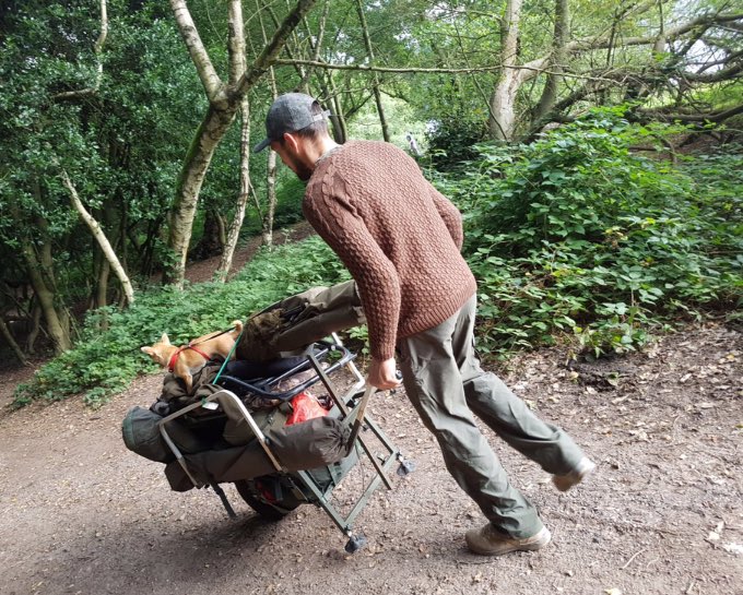 thewillsways's tweet photo. Nala on the move! She is such a diva and refused to walk. Daddy to the rescue 😍 #diva #fishingdogs #fishingdog #suttoncoldfield #suttonpark #flashbackphoto #bythelake #fishing #mrandmrs #fishinglife #fishingfamily #rodsout #carpfishing #carp #summernights https://t.co/1Tn3ZWz7Ml