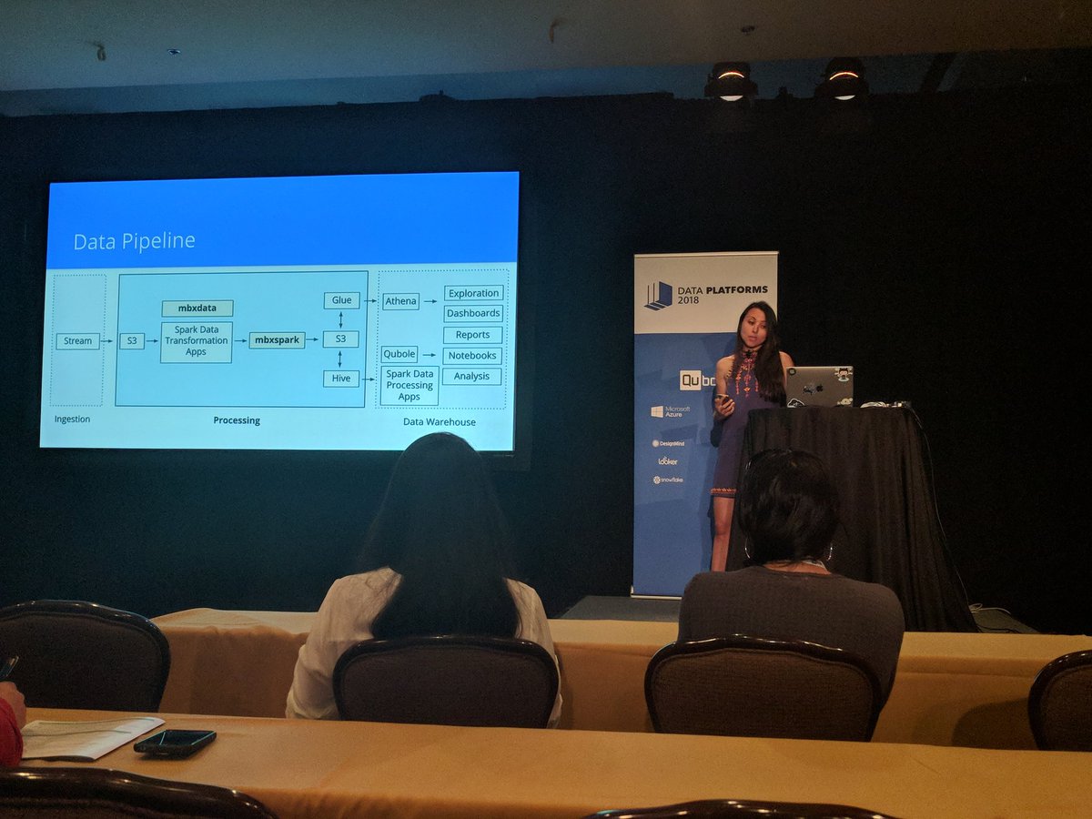 wxdevin's tweet image. Great to have @SabaElHilo present at #DataPlatforms2018 about our data engineering platform at @Mapbox!